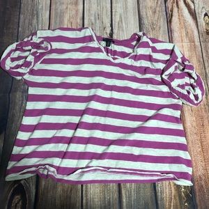Purple striped t-shirt XL